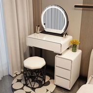 OURFT Dressing Table โต๊ะแป้ง Bedroom Bedside Real Slate Integrated Modern Simple Small Apartment Dr