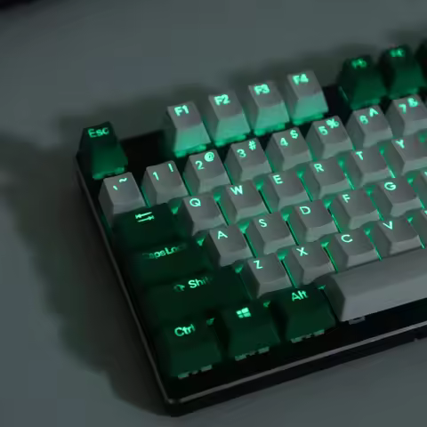 OEM Profile 108 Key Top Printed Double Shot PBT Shine Through Translucent GK61 Keycaps For Mechanica