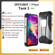 【Official shop】Unihertz Tank 3 Android 13 Smartphone Rugged 23800mAh 32GB 512GB 200MP 5G Mobile Phone Waterproof 120W Night Vision Phones