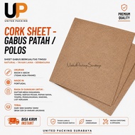 Portugal Cork Sheet | Broken Cork / POLOS Sheet 90cm x 60 cm United Packing Surabaya