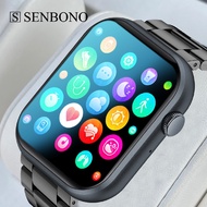 ZZOOI SENBONO 2023 Men's Smart Watch Bluetooth Custom Dial Call Watch Sport Waterproof Smartwatch Men Women+BOX for IOS Android Xiaomi