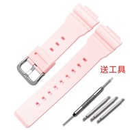 手表带 Original genuine silicone watch strap for Casio GMA-S120MF 110 S130 women's white pink rubber strap