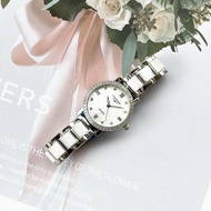 30MM ZQZB9 Stainless Steel Strap Simple Luxury Women's Quartz Watch，Diamond Outer Ring round Dial No