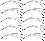 The Lord of the Tools 10Pcs Male to Female Jumper Du-pont Wire 2.54mm Pitch Ribbon Cable 28AWG for P