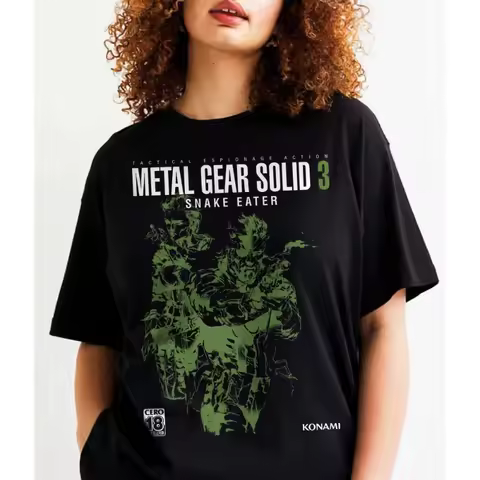 Women's T-shirt "Metal Gear Solid 3 Snake Awesome" Pure Cotton Round Neck Shirt, "Metal Gear Solid" 