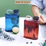 MNWHUC Sport Bottle, Flat Shape Plastic Water Bottle, Portable Large Capacity Water Cup