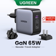 Ugreen GaN 65W 3 Ports Travel Fast Charger Tablet