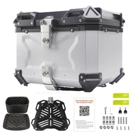 Motorcycle Rear Luggage Box 65L 80L 100L Helmet Storage Top Case Universal Waterproof Aluminum Motor