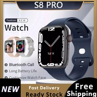 S8 Pro Smart Watch Series 8 สมาร์ทนาฬิกาบลูทู ธ โทรผู้ช่วยเสียงอัตราการเต้นของหัวใจเครื่องวัดออกซิเจนในเลือดสำหรับ Android และ IOS