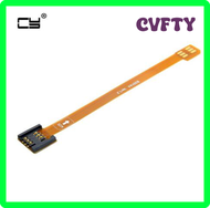 ซิมชุดไพ่ไมโคร CVFTY 3G 4G ตัวผู้เป็นมาตรฐาน UIM SIM ตัวเมียสายพ่วงแบนนุ่ม FPC ตัวขยายสายเคเบิล10CM 