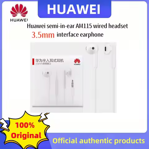 Original Huawei AM115 wired headset 3.5mm interface mate40p30p20/nova7nova6 semi-in-ear headset
