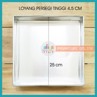 SQUARE TIN 4.5cm HEIGHT SIZE 25x25cm Cake Mold Cake/ Tart Sponge Cake/