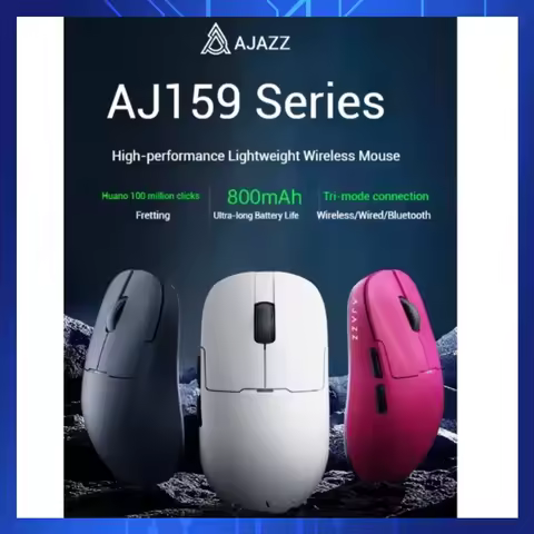 Ajazz Aj 159 Nl Wireless E-Sports Game Mouse Paw3395/3311 Bluetooth Three-Mode Wired Lightweight Sta