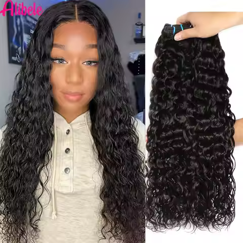Alibele Hair 28/30/32 Inches Long Hair Bundles 9A Grade Brazilian Remy Hair Weave HumanBundles Water