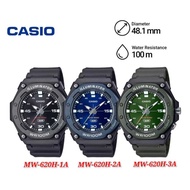 Casio Men Analog Watch MW-620H Series Black Resin Strap