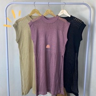 Ruby knit mesh knit Women's top/Knitted top/Women's Vest