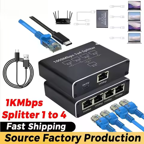Gigabit Ethernet Switch Rj45 Splitter LAN Gigabit Extension Adapter 1000Mbps Network Connector 1 To 