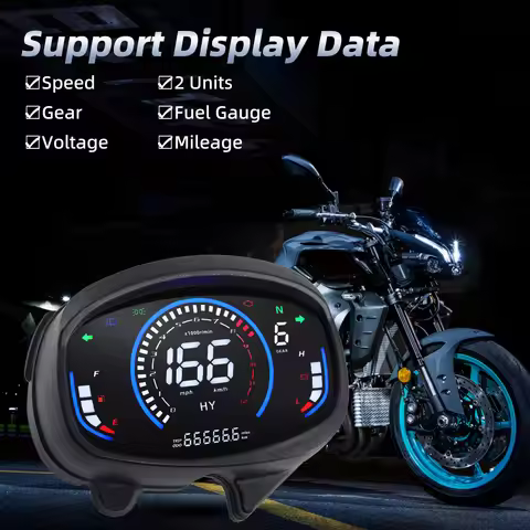 For HONDA XRM110RS Motorcycle Meters RPM Instrument LED Tachometer Digital Speedometer 12000rpm LCD 