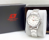 JAM TANGAN SWISS ARMY JAM CEWEK SA726392 TALI RANTAI FITUR TANGGAL AKTIF