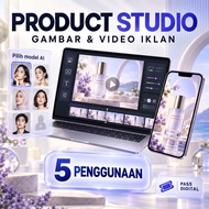 AI Product Studio Pass 5 Kali Gambar Produk Poster Video Iklan UGC untuk Seller Affiliate