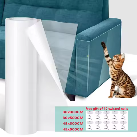 Cat Scratch Deterrent Tape Furniture Protectors From Cats Transparent Self-Adhesive Pet Training Tap