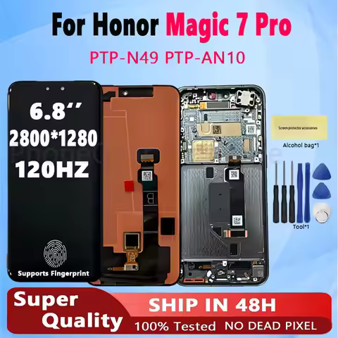 6.8" Orig LCD For Honor Magic 7 Pro LCD Display Touch Screen Digitizer For Magic 7 Pro PTP-N49, PTP-