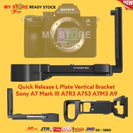 ANDOER Quick Release L Plate Metal Vertical Bracket Hand Grip for Body Camera Sony Alpha A9 A7M3 A73