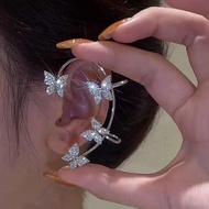 Korean Ins Exquisite Crystal Earrings New Ear Clip Girls Accessories Fake Earings Fashion Jewelry