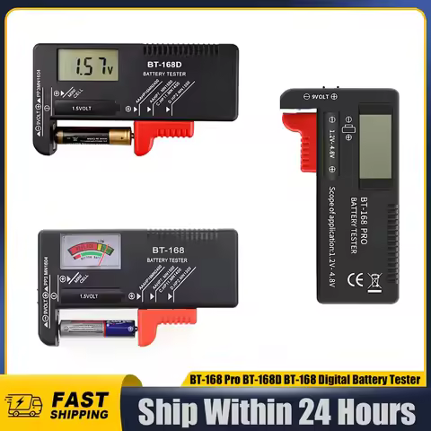 BT-168 Pro BT-168D BT-168 Digital Battery Tester LCD Display C D N AA AAA 9V 1.5V Button Cell Batter