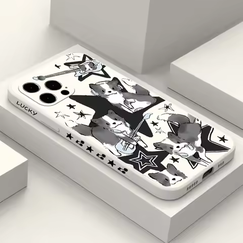 Music Guitar Dog Phone Case for Huawei P40 P30 P20 Lite Mate 20 Nova 9 SE 8i 7i 6 4e Pro Straight Ed