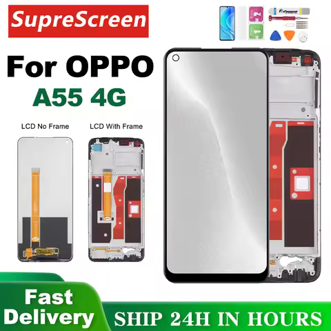 A55 Display for Oppo A55 4G LCD CPH2325 LCD Display Touch Panel Sensor Digitizer Assembly For Oppo A