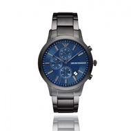 Emporio Armani 亞曼尼 | 原廠平輸精品手錶 優雅三眼計時鋼帶男錶 - 藍 AR11215