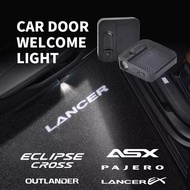 2pcs HD LED For Mitsubishi Outlander Pajero ASX Lancer EX Eclipse Cross Logo Car Door Courtesy Light