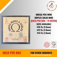 PER BOX (75METERS) Omega PDX Wire - (#14/2c, #12/2c, #10/2c) - Duplex Solid Wire