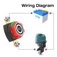 Digital Battery Disconnect Switch with LED Voltmeter DC5-80V on/OFF Battery Cut Off Switch for CarRV