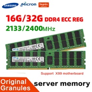 Samsung 16G 32GB ddr4 PC4-2133P 2400T 2666ECC REG server memory stick X99