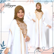 Abiyyuco TA9027A | Gamis Abaya Turkey Anak Perempuan  Turki Remaja Hitam Turky Warna dan Putih Mewah Elegan Terbaru 2023