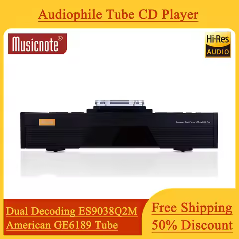 Musicnote CD-MU13 Pro Fever Bile CD Player Tube Balanced Output Coaxial Input DAC Dual Decoding ES90