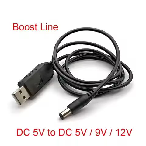 USB Power Boost Line DC 5V To DC 5V / 9V / 12V Step UP Module USB Converter Adapter Cable 2.1x5.5mm 