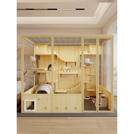 Panorama Cat House Cat House Household Luxury Solid Wood Cat Cage Indoor Cat House Cat Litter Cat Ho