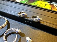 【💖全新】APM Monaco 藍眼蛇系列首飾套裝（手鐲+耳環/耳釘）氣質浪漫飾品