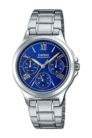 Casio Standard นาฬิกาข้อมือผู้หญิง สายสแตนเลส รุ่น LTP-V300,LTP-V300D,LTP-V300D-2A2 - สีเงิน