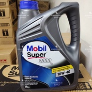 Mobil Super 2000 10W40 SN/CF Semi Synthetic Engine Oil (4L) 10W-40 (MADE IN THAILAND) + OIL FILTER PRICE