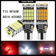 2PCS T15 W16W 921 912 T16 902 LED Bulbs High Power 45pcs 4014SMD Super Bright 1200LM Replace For Car