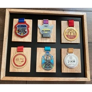 solid wood medal display board marathon medal display