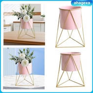 [Ahagexa] Plant Holder Stand Flower Pot Decor ,Round ,Geometric Flower Pot Shelf Flower Basket for Home Living Room Patios