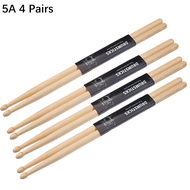 Miwayer 2/4/6/8/10/12Pcs Maple Drumsticks 5A/7A Elegant Log Color Mallets Durable for Practice Perfo