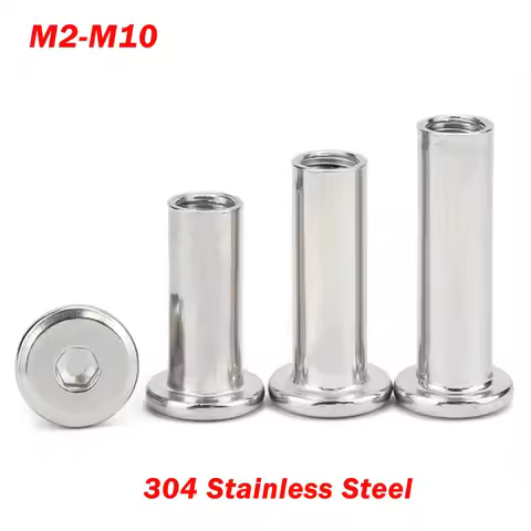 304 Stainless Steel Hex Socket Cap Furniture Rivet Insert Nut M2 M3 M4 M5 M6 M8 M10 Connector Insert