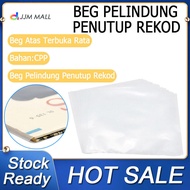 JJM MALL 30 Flat Open Top Bag 6.7Mil Strong Cover Plastic Vinyl Record Outer Sleeves for 12 Inch Dou