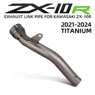 Optional Link Pipe Titanium for  Kawasaki  Ninja ZX10RR ZX-10R ZX10R ZX 10R Reinforced exhaust pipe 